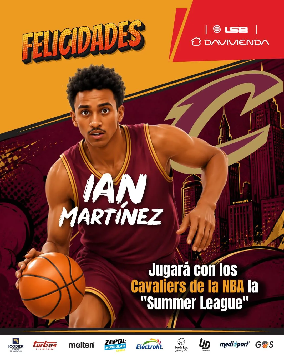 IAN MARTÍNEZ seleccionado para jugar el NBA Summer League!